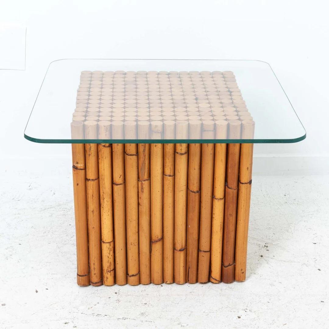 Inconnu Table à cocktail faux bambou en vente