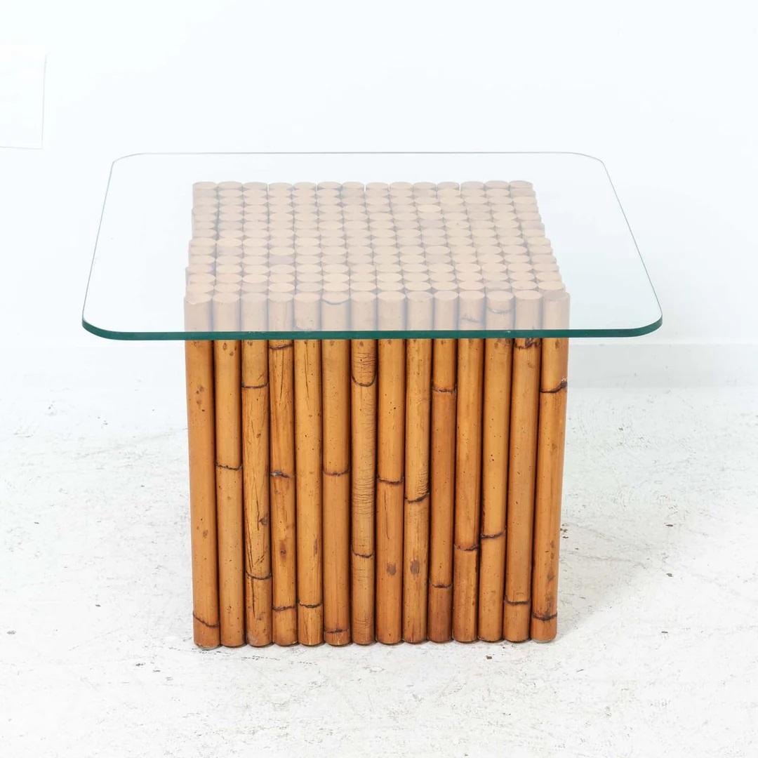 Table à cocktail faux bambou en vente 1