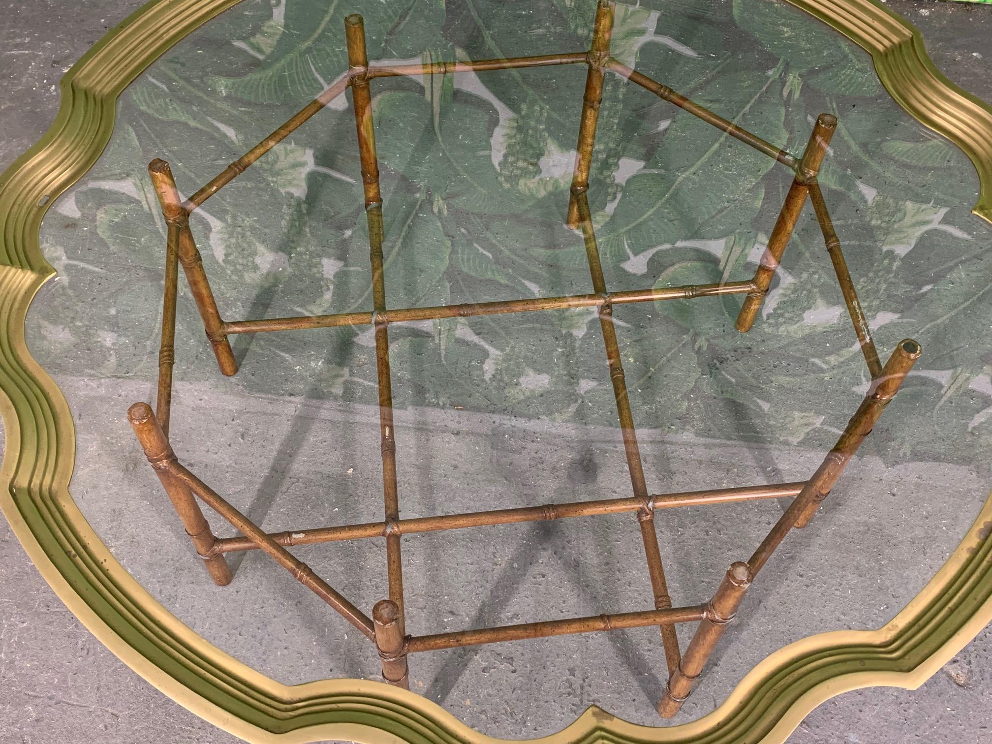 bamboo glass coffee table