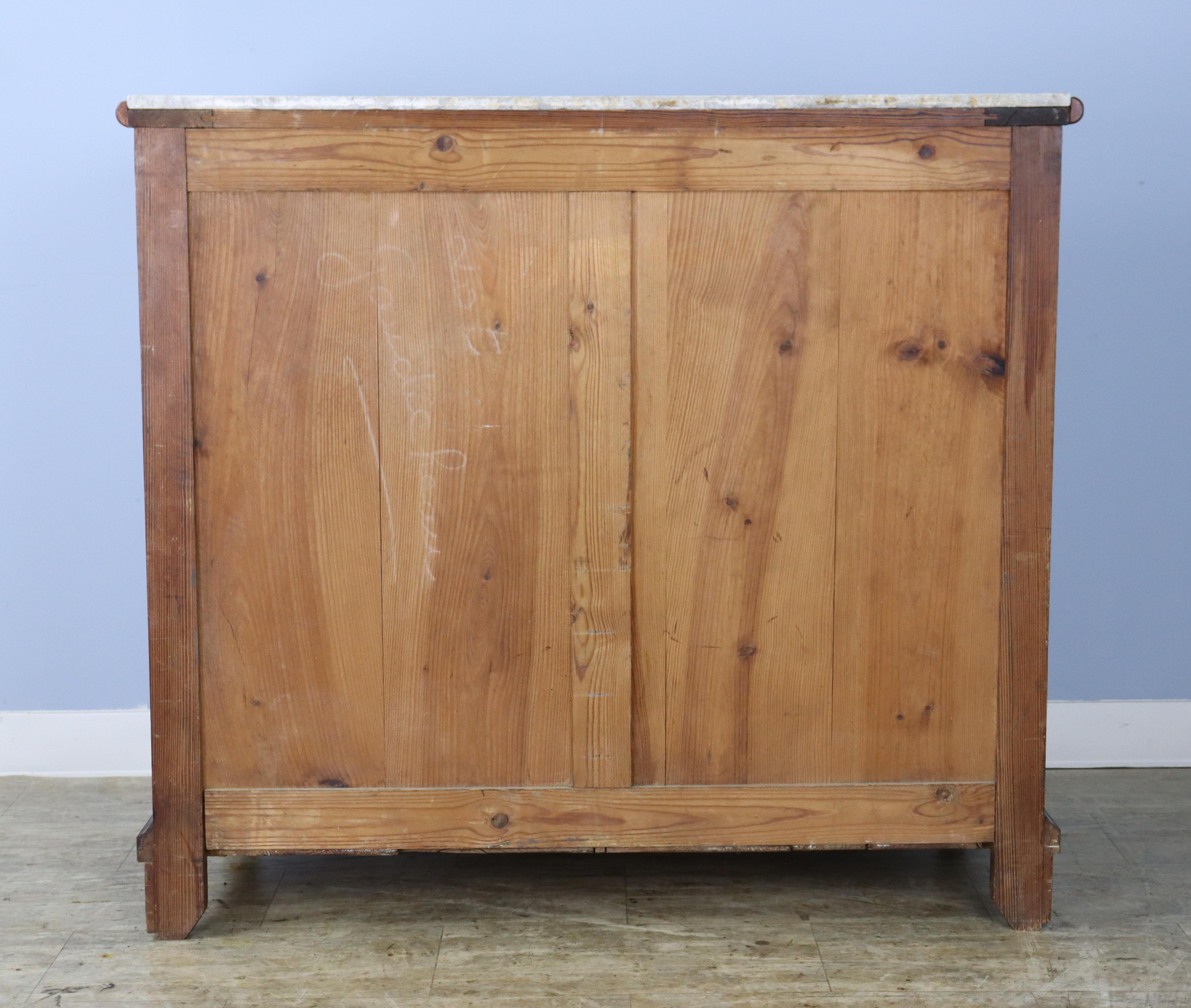 Faux Bamboo Commode with Marble Top For Sale 9
