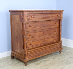 Faux Bamboo Commode with Marble Top