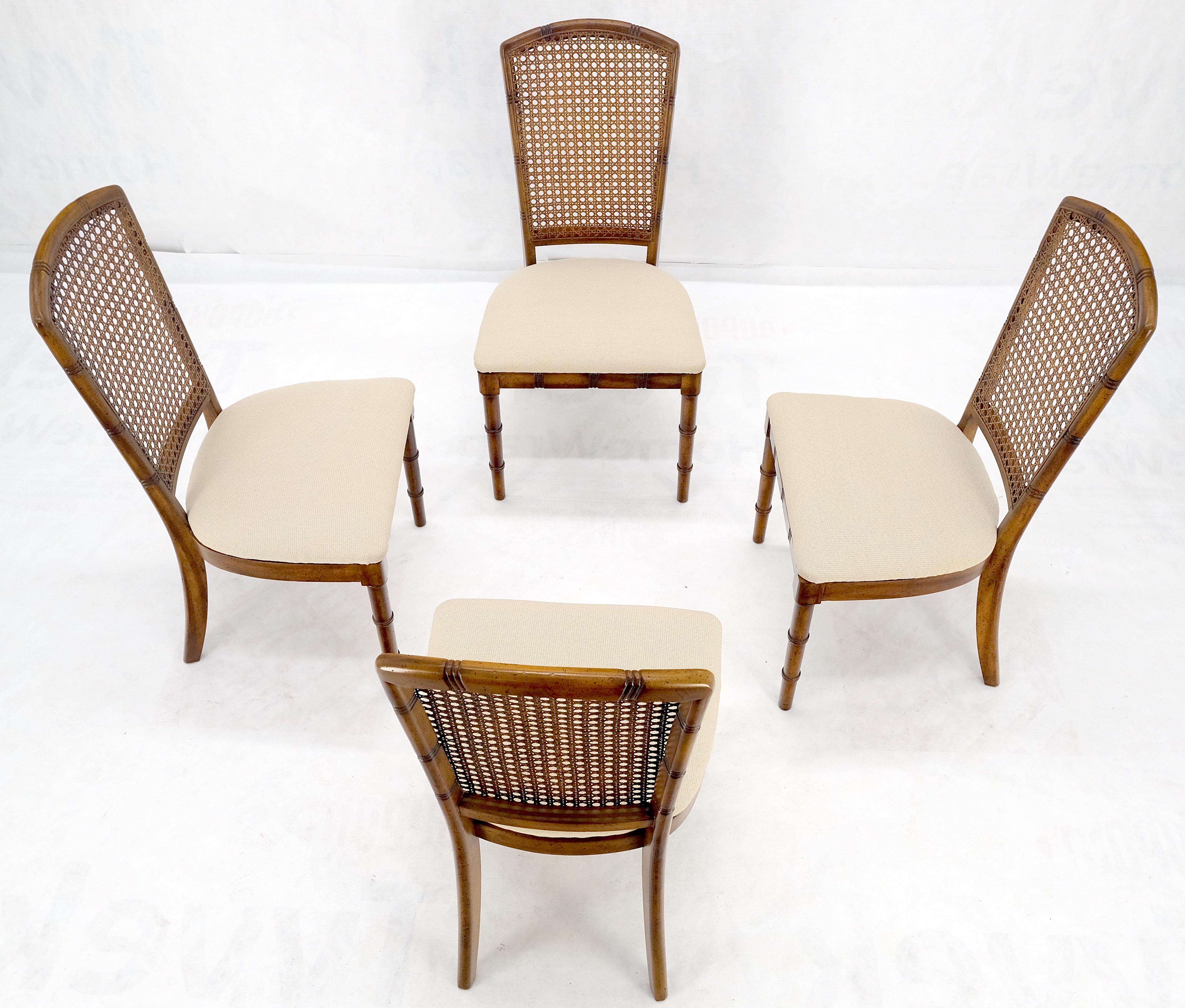 Tavolo da pranzo compatto in finto bambù 34x34 con 1 foglia  Set di 4 sedie MINT! in vendita 9