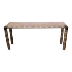 Vintage Faux Bamboo Console