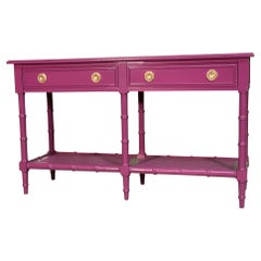Faux Bamboo Console Table by Lane