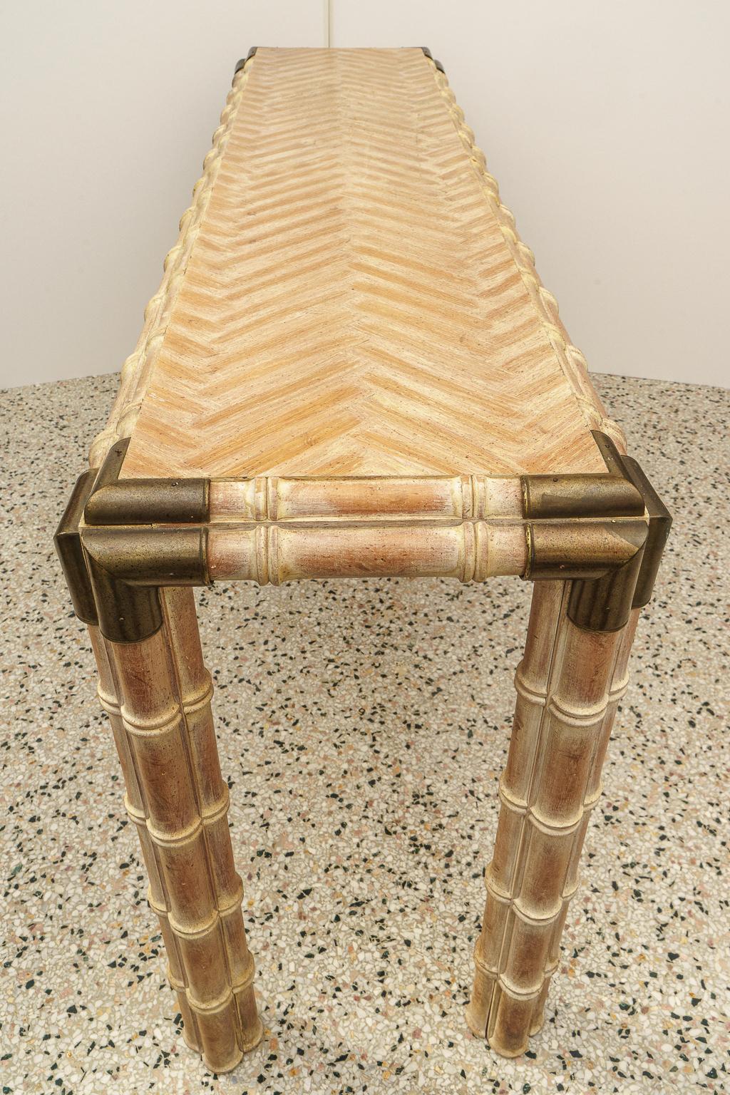 bamboo entry table