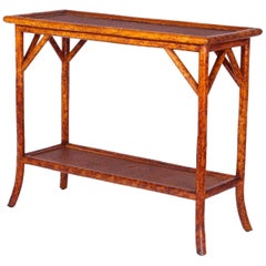 Faux Bamboo Console Table