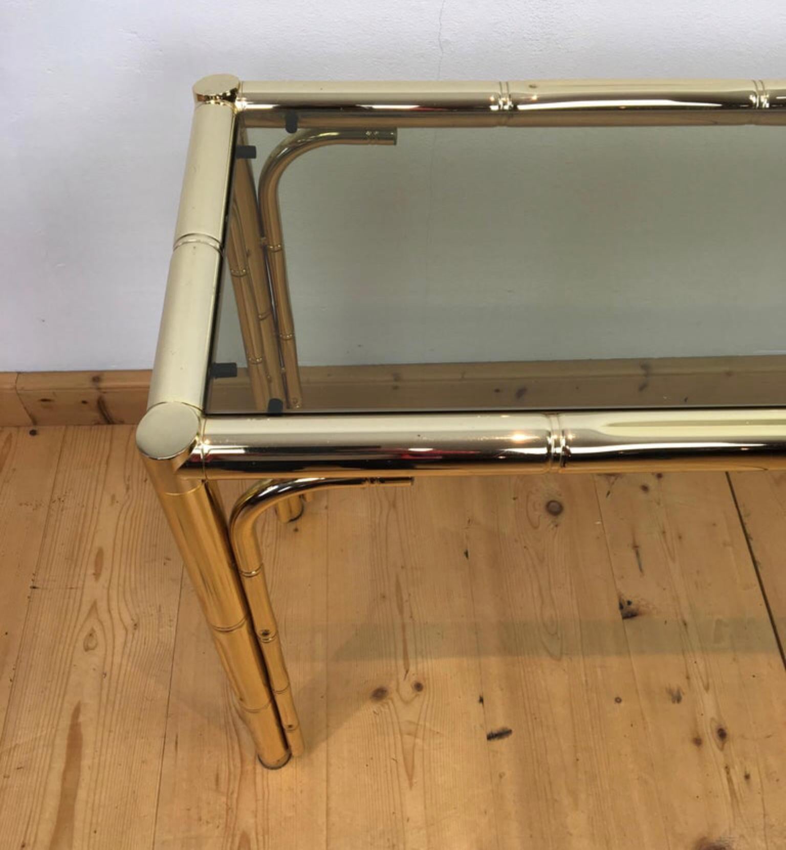 Faux Bamboo Console Table, Italy, 1970s For Sale 4