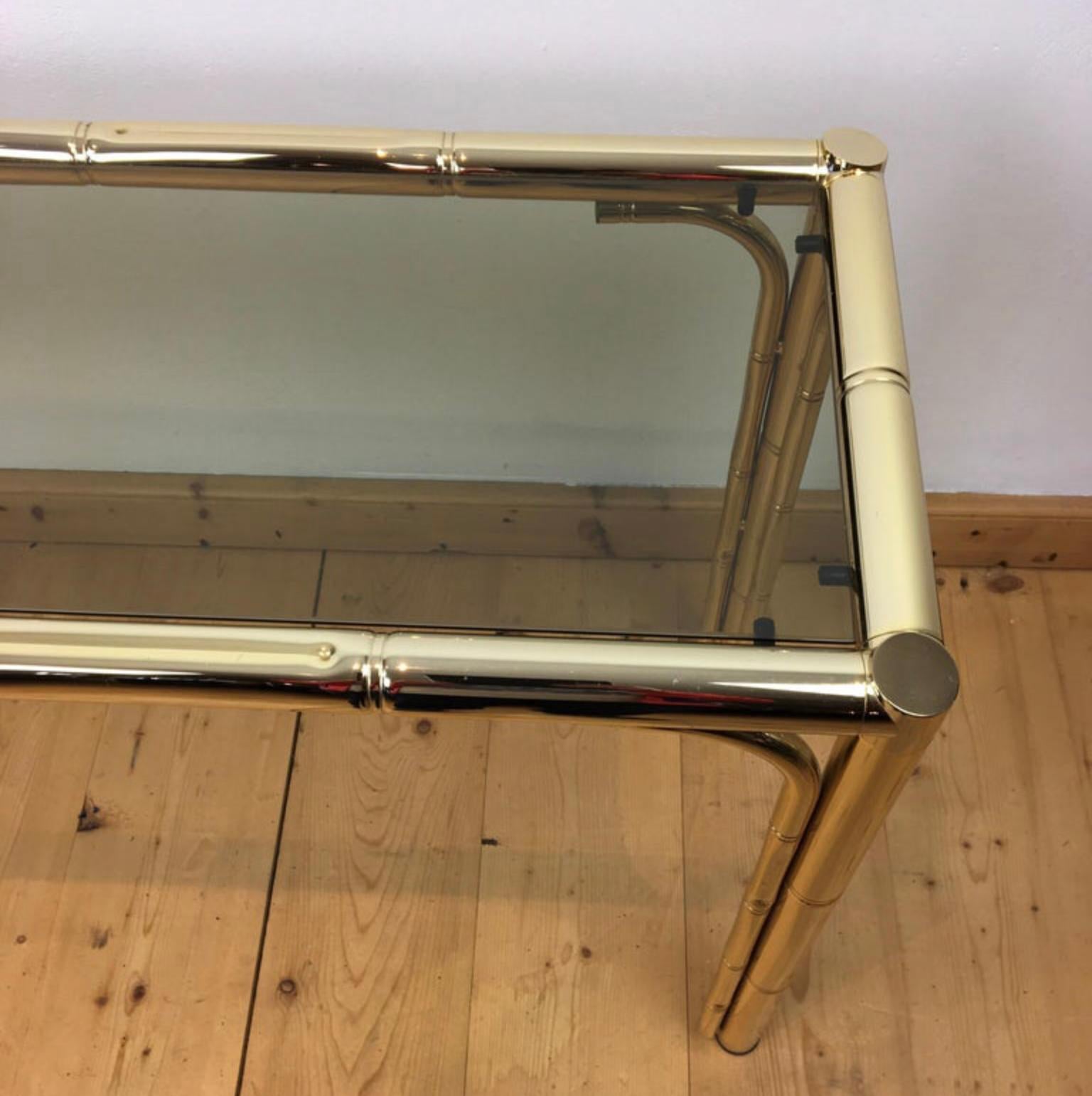 Faux Bamboo Console Table, Italy, 1970s For Sale 6
