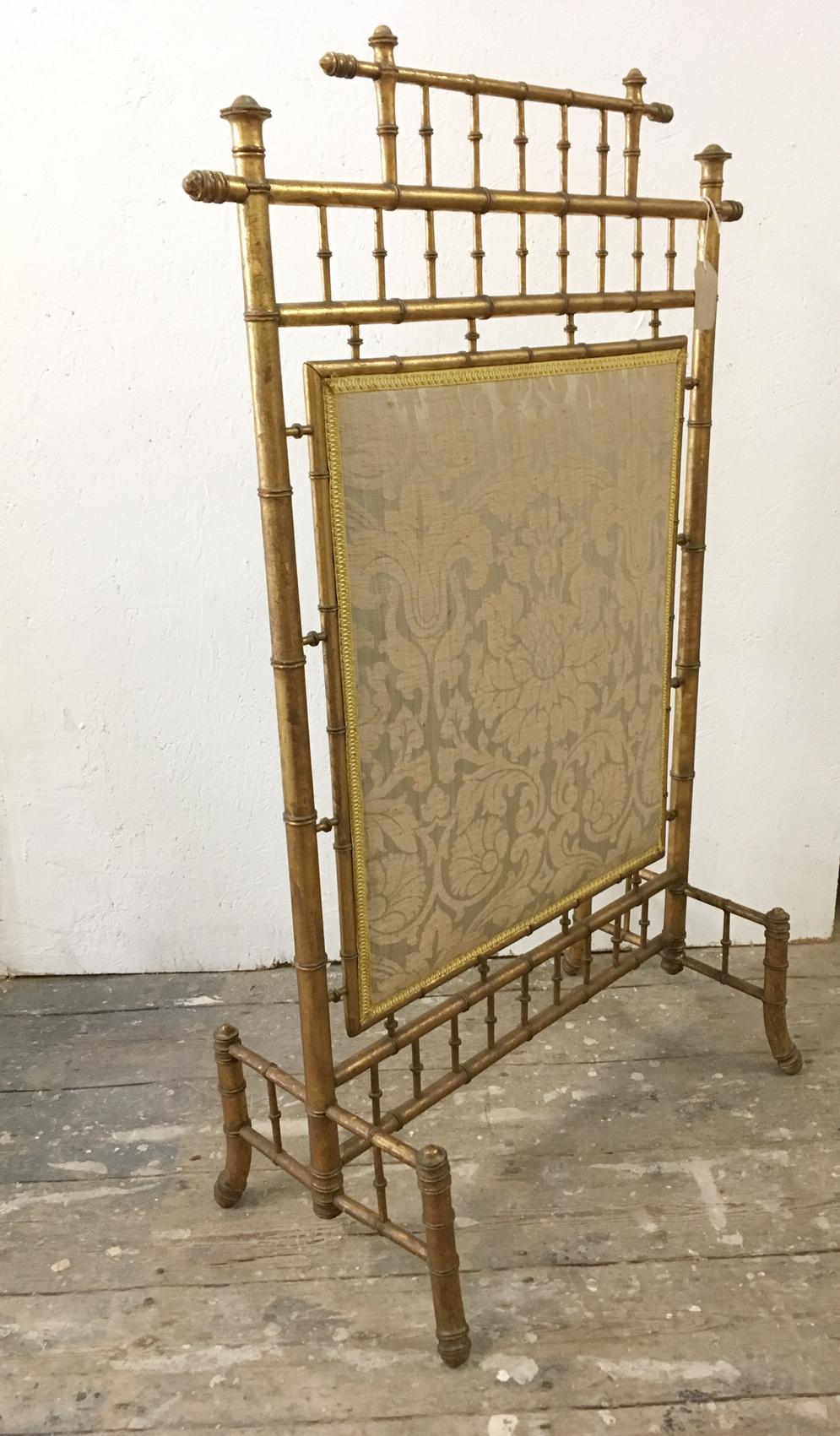 Faux Bamboo Decorative French Fire Screen 1