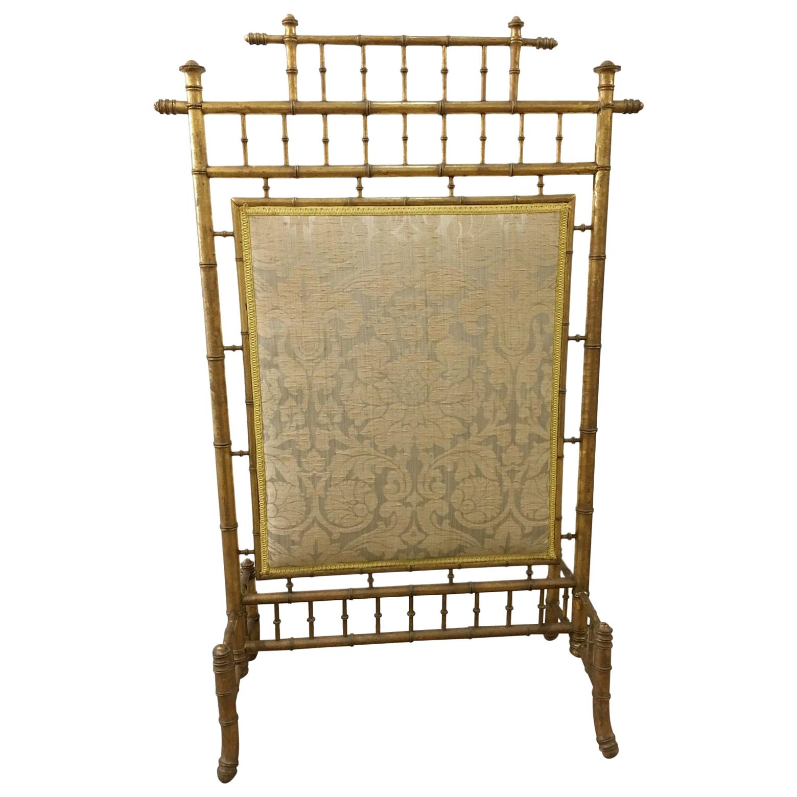 Faux Bamboo Decorative French Fire Screen