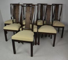 Faux-Bamboo Dining Chairs Set of 8