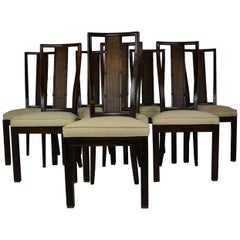 Faux-Bamboo Dining Chairs Set of 8