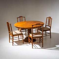 Faux Bamboo Dining Group, possibly France, Mid-20th Century
