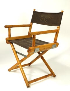 Chaise de directeur en faux bambou de Telescope Chair Company