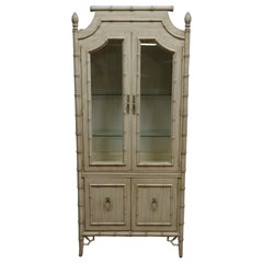 Faux Bamboo Display Cabinet