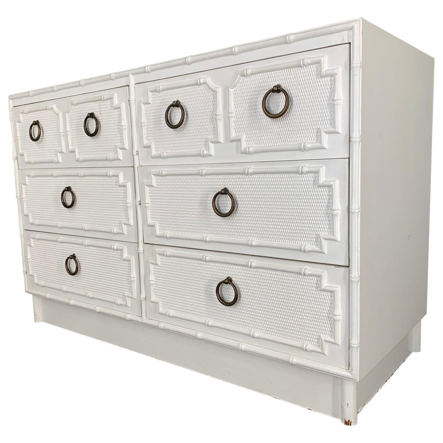 Faux Bamboo Double Dresser by Omega