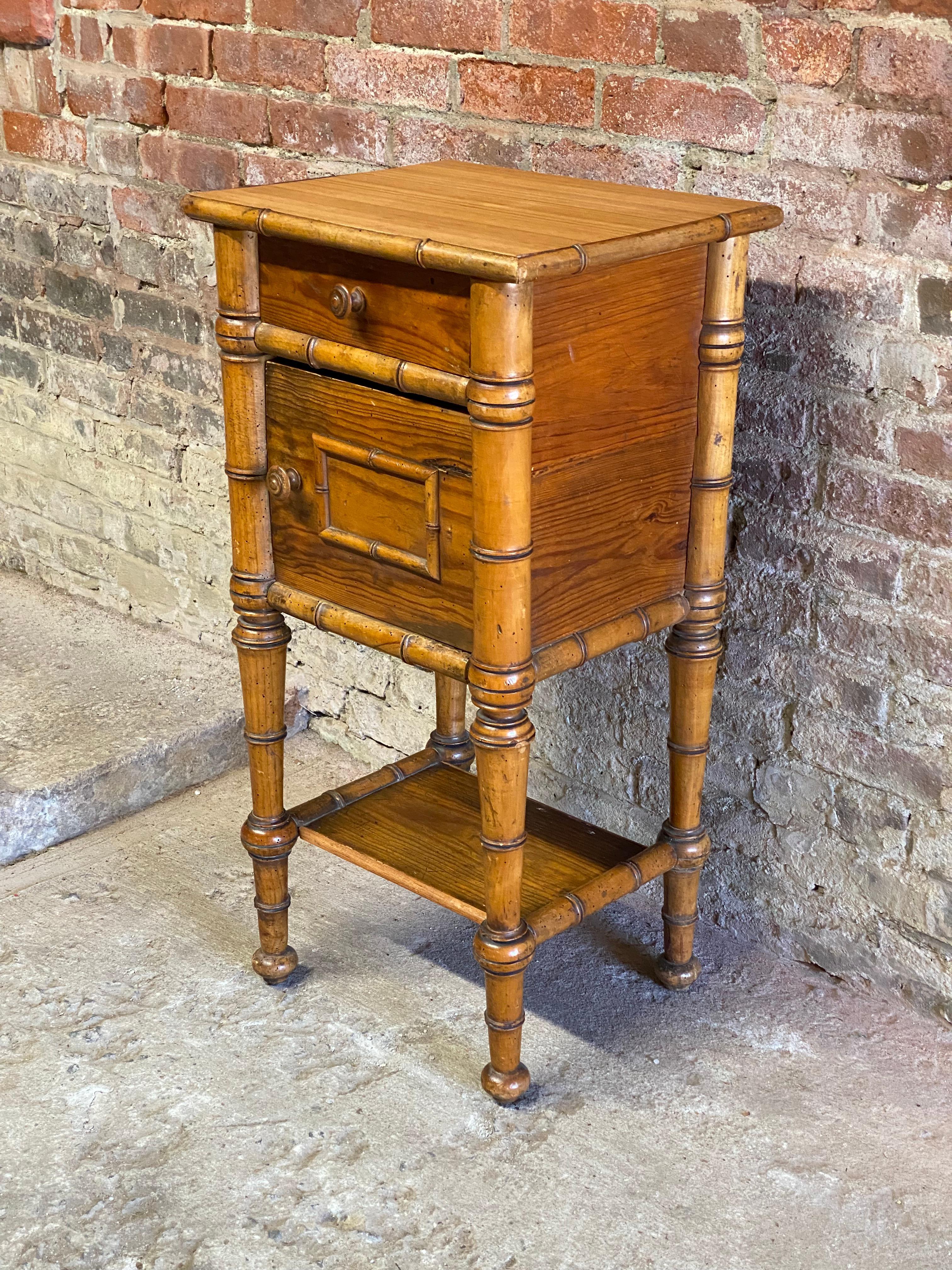 Italian Faux Bamboo End Table