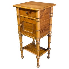 Antique Faux Bamboo End Table