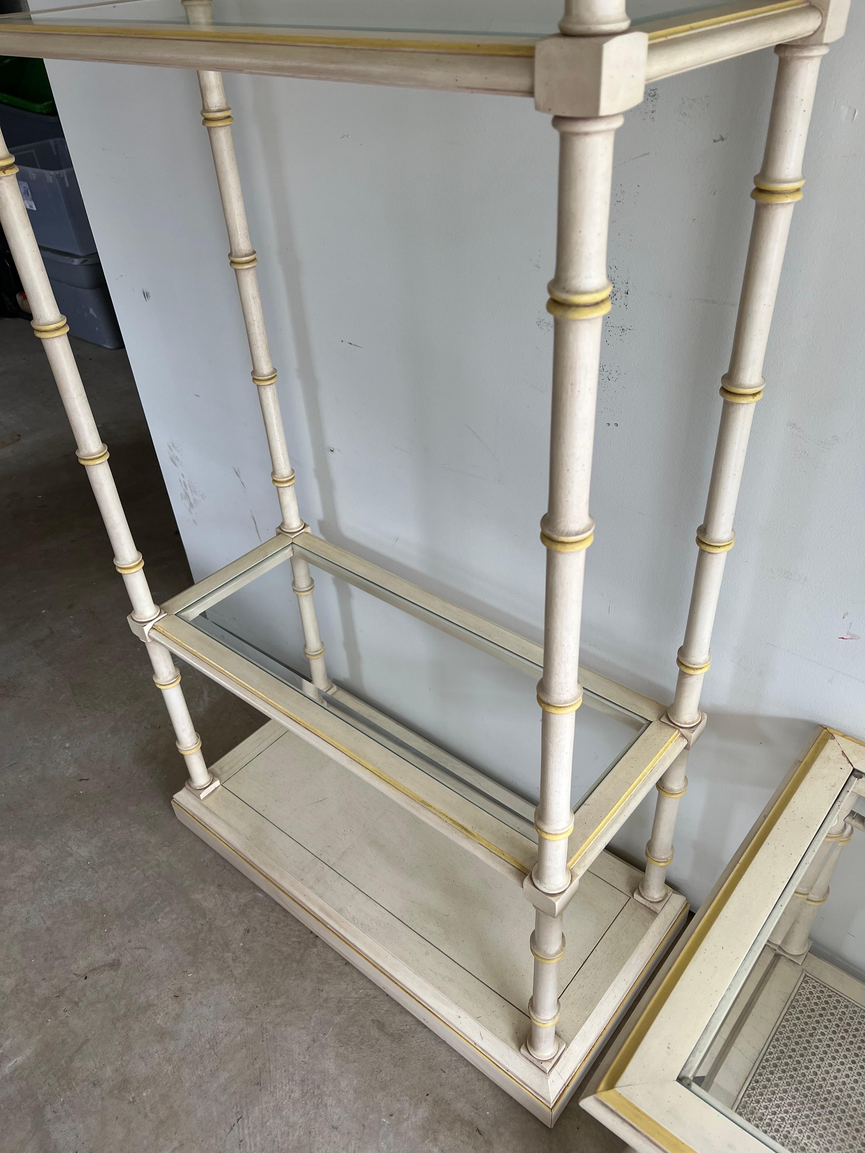 Glass Faux Bamboo Etagere by Lane 