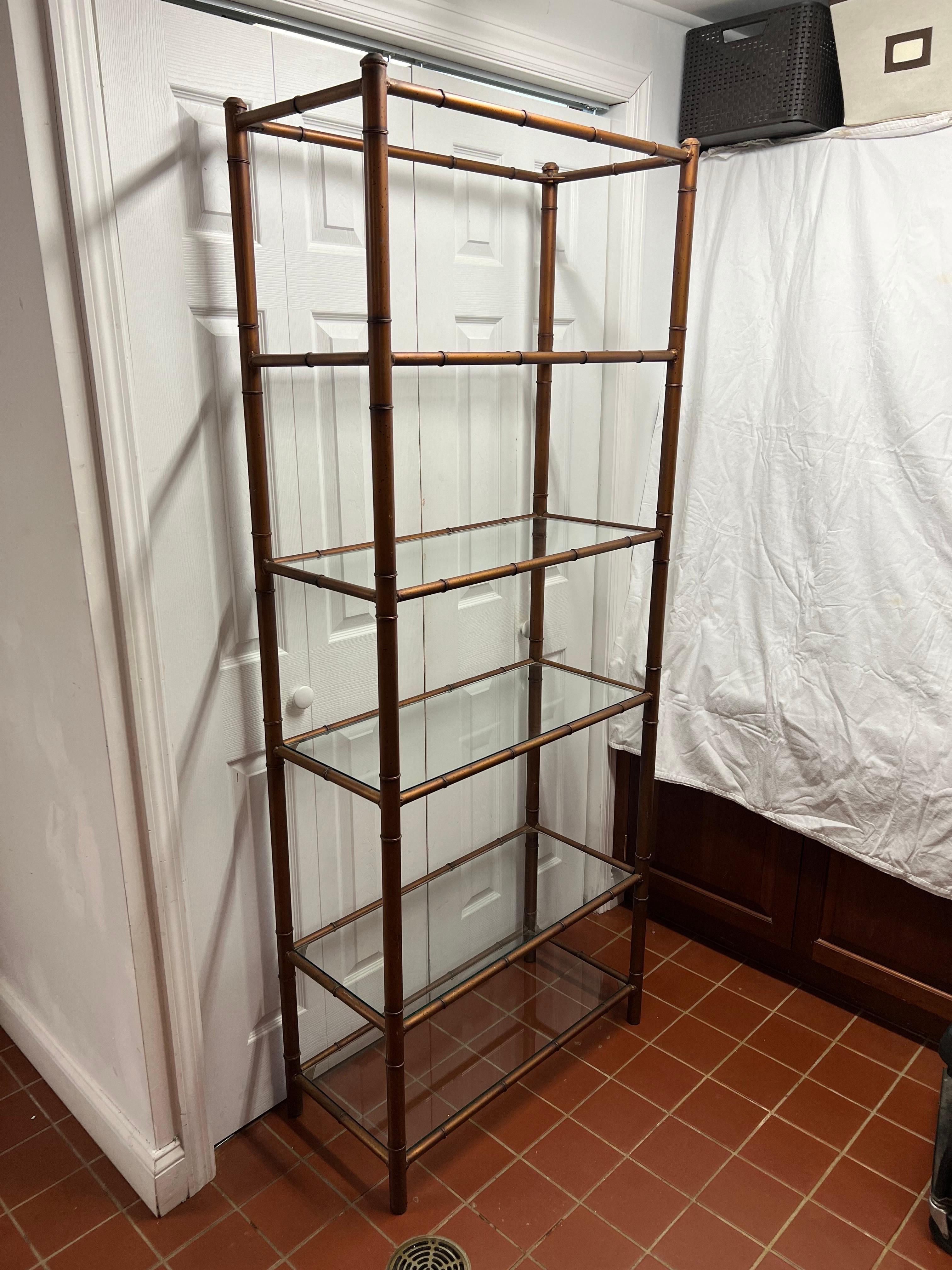 Faux Bamboo Etagere For Sale 4