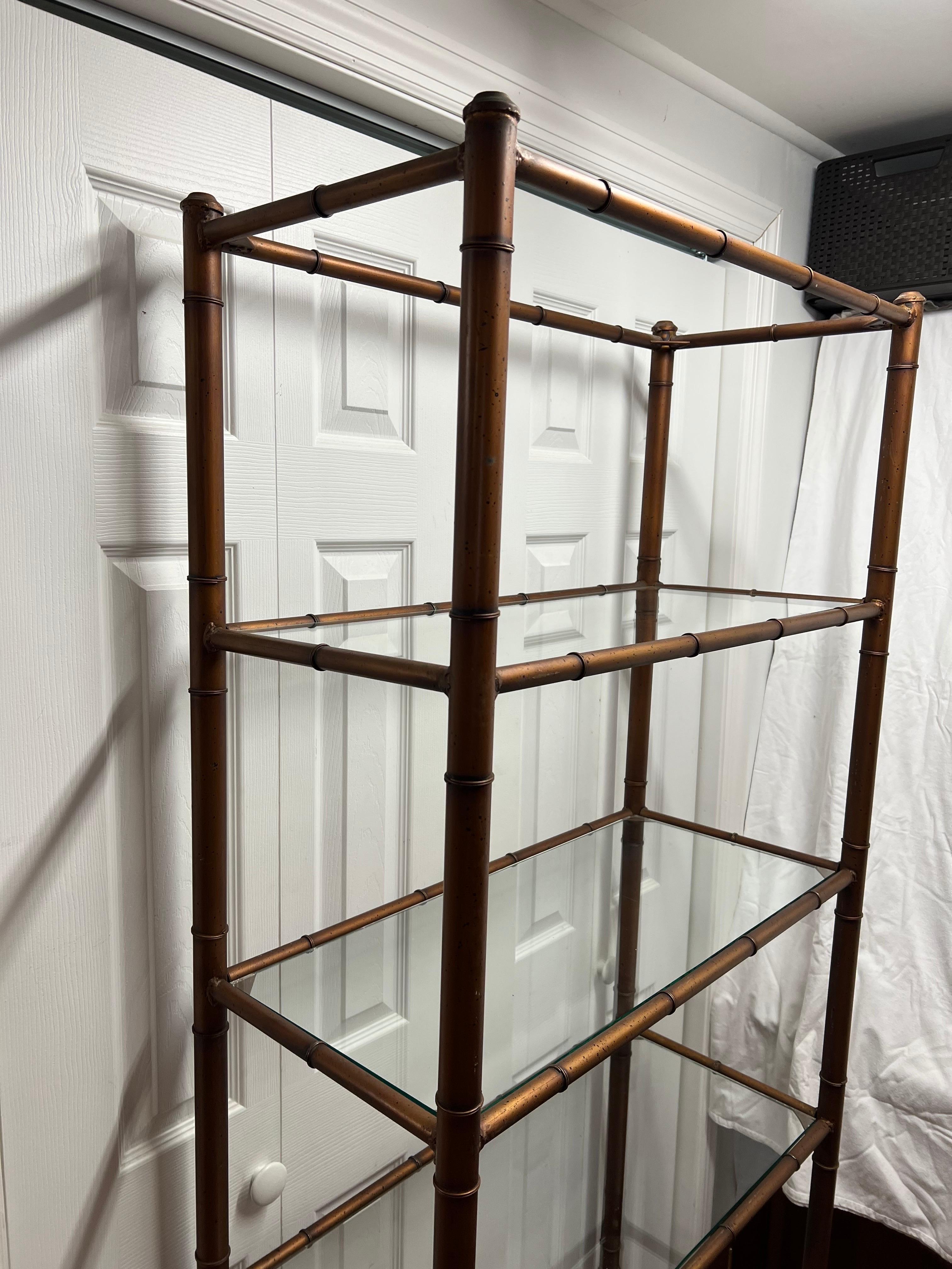 Faux Bamboo Etagere For Sale 5