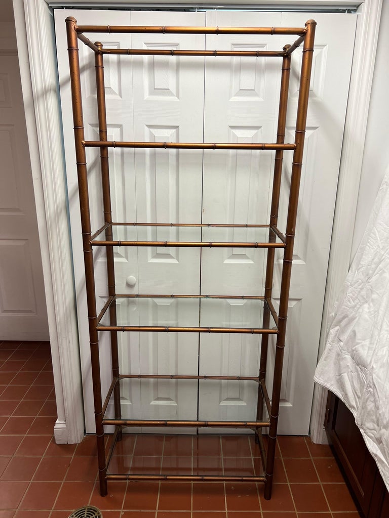 Faux Bamboo Etagere For Sale 2