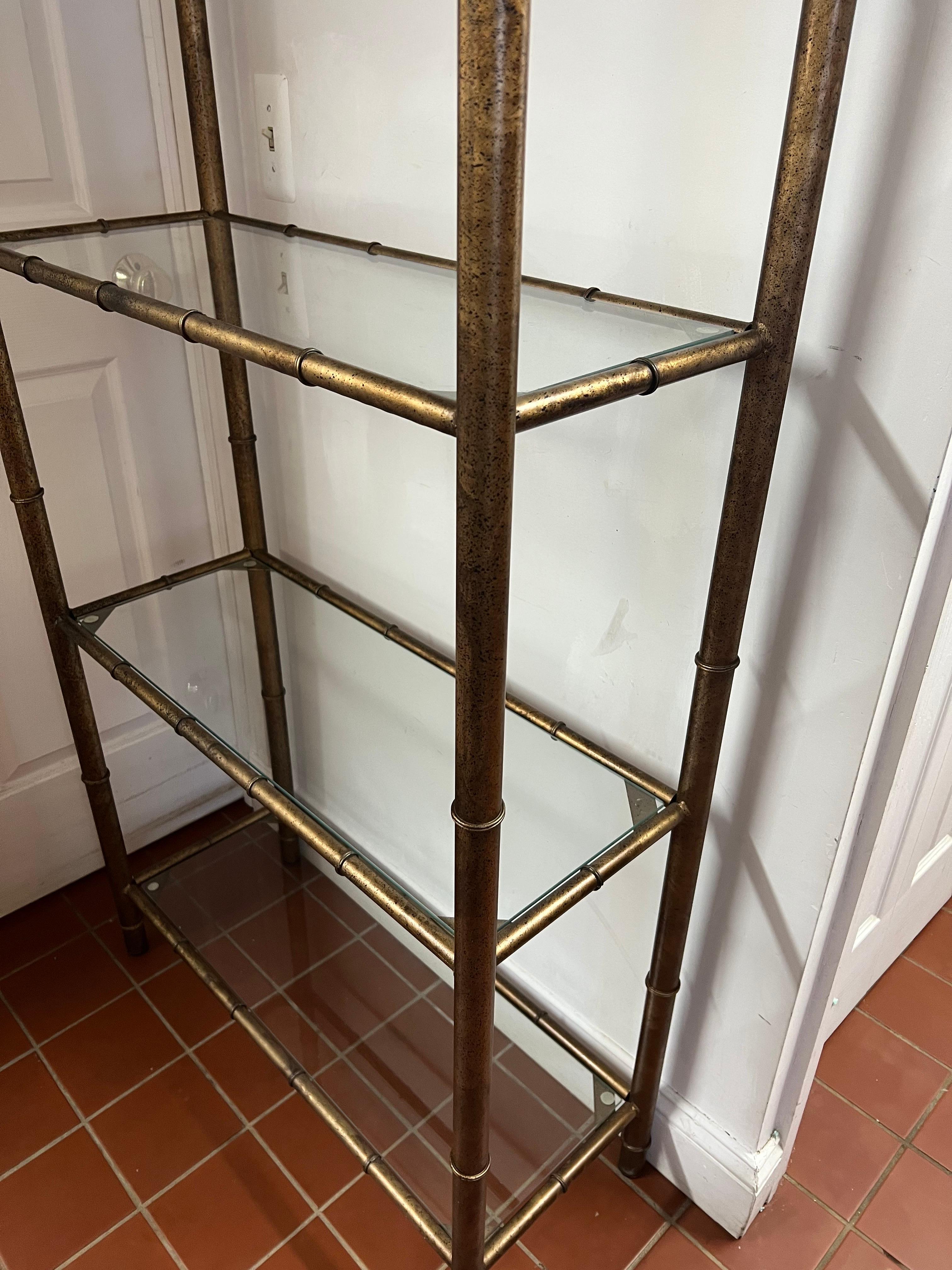 Faux Bamboo Etagere with Acorn Finials 2