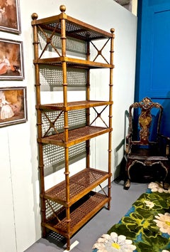 Faux Bamboo Étagères, Pair