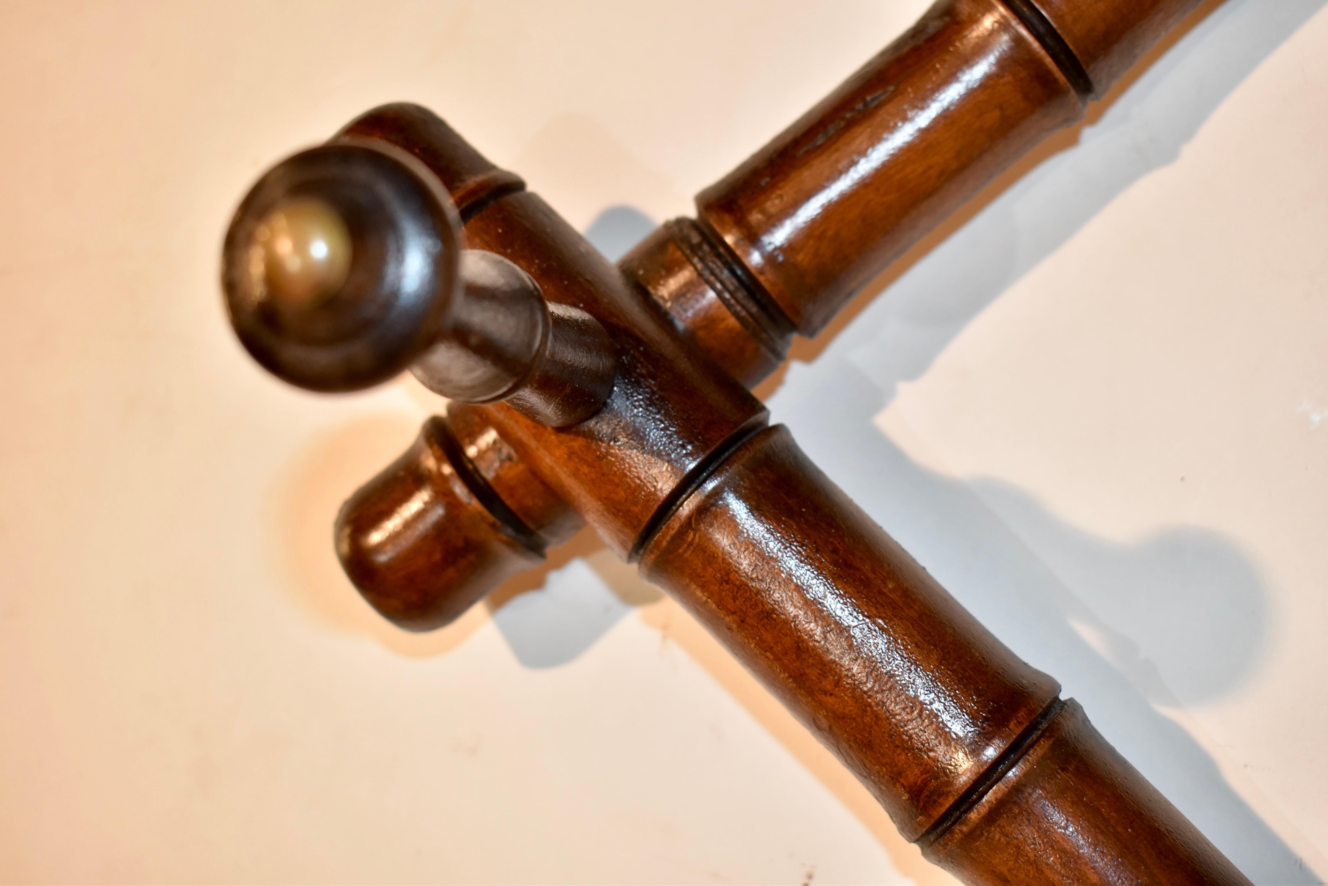 Art Nouveau Faux Bamboo Expandable Hat or Coat Rack, Circa 1900 For Sale