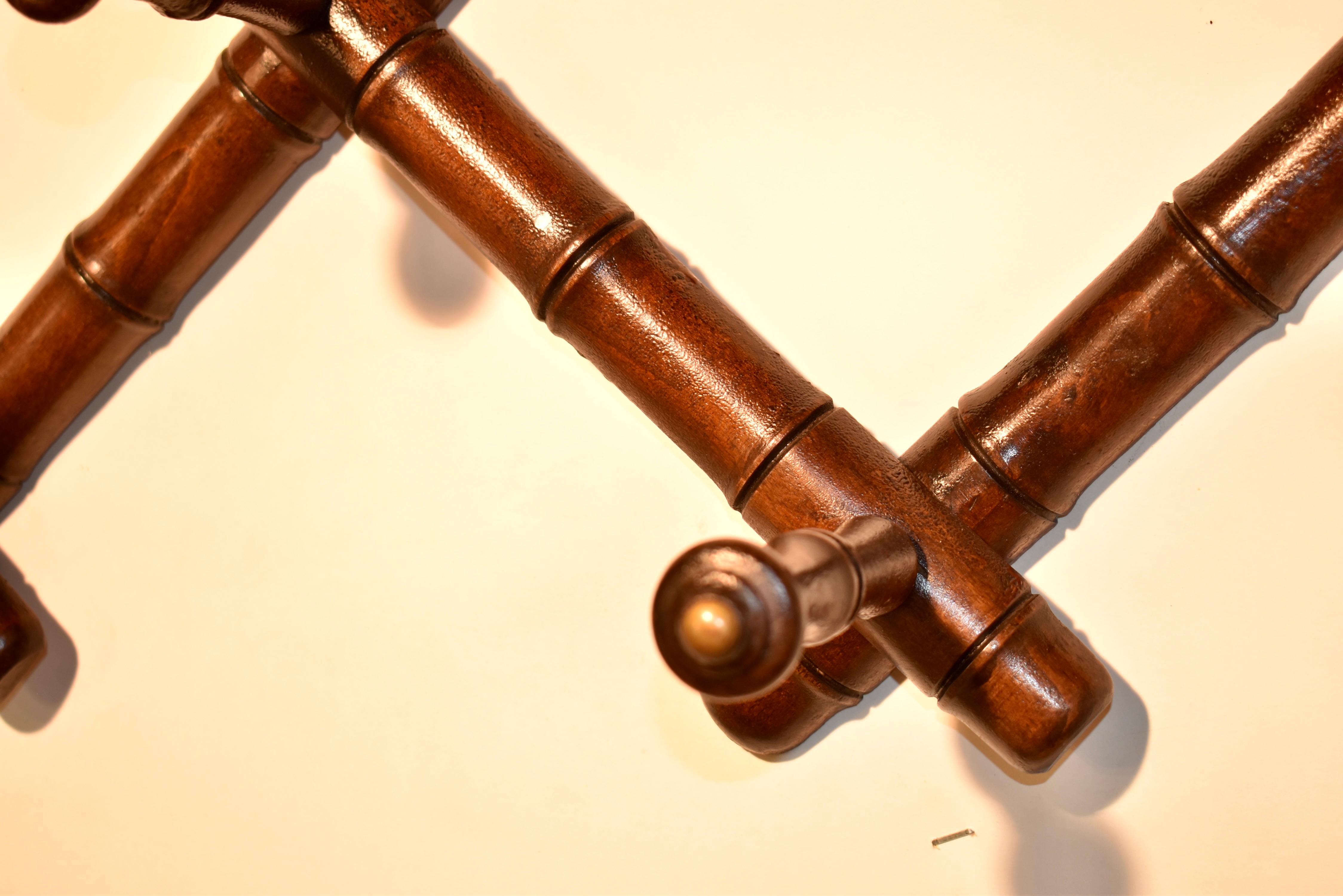 Faux Bamboo Expandable Hat or Coat Rack, Circa 1900 For Sale 1