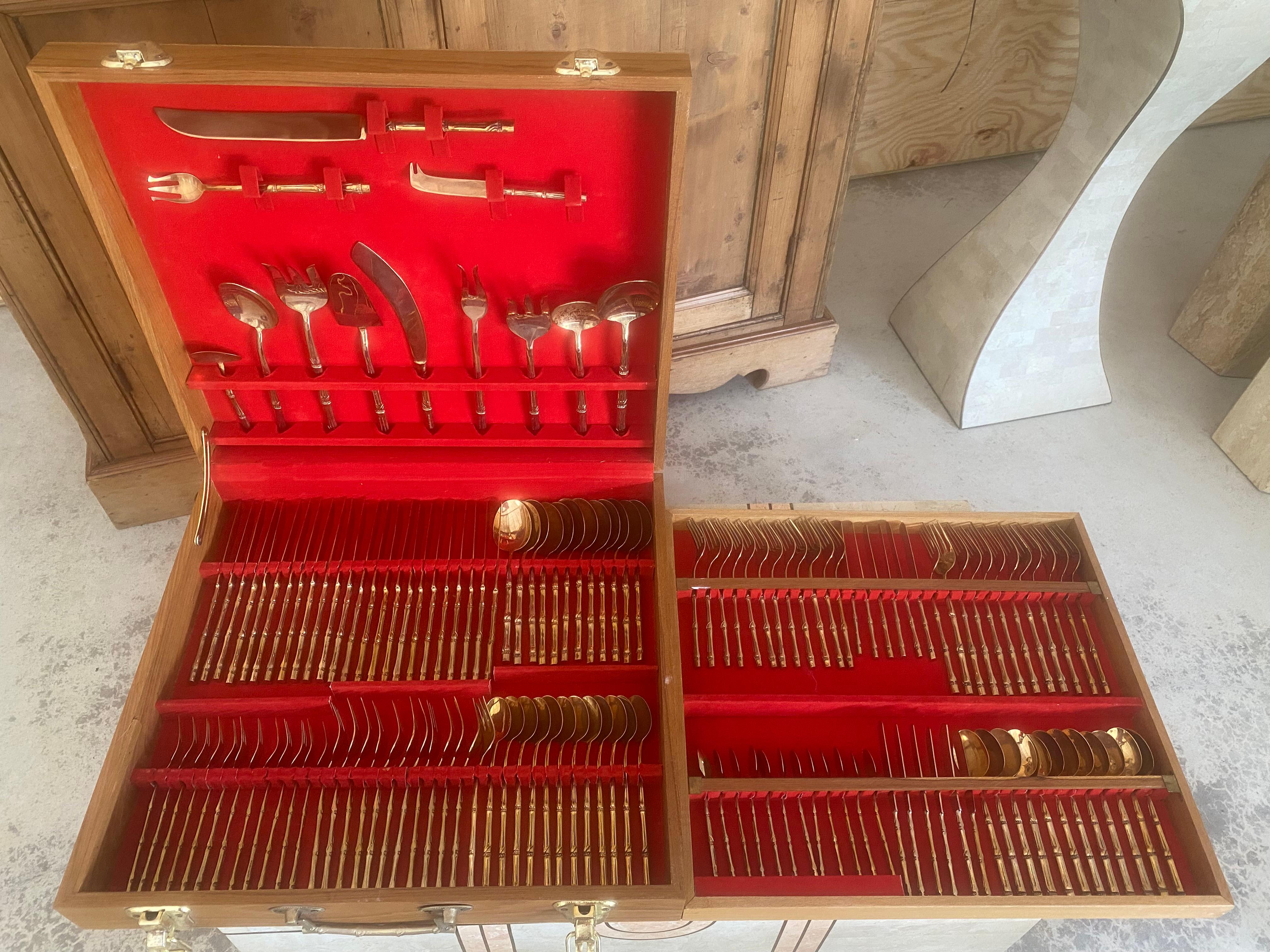 Faux Bamboo Besteck für 12 Personen (144 Teile) im Angebot 11