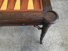 Faux Bamboo Flip-Top Backgammon Table
