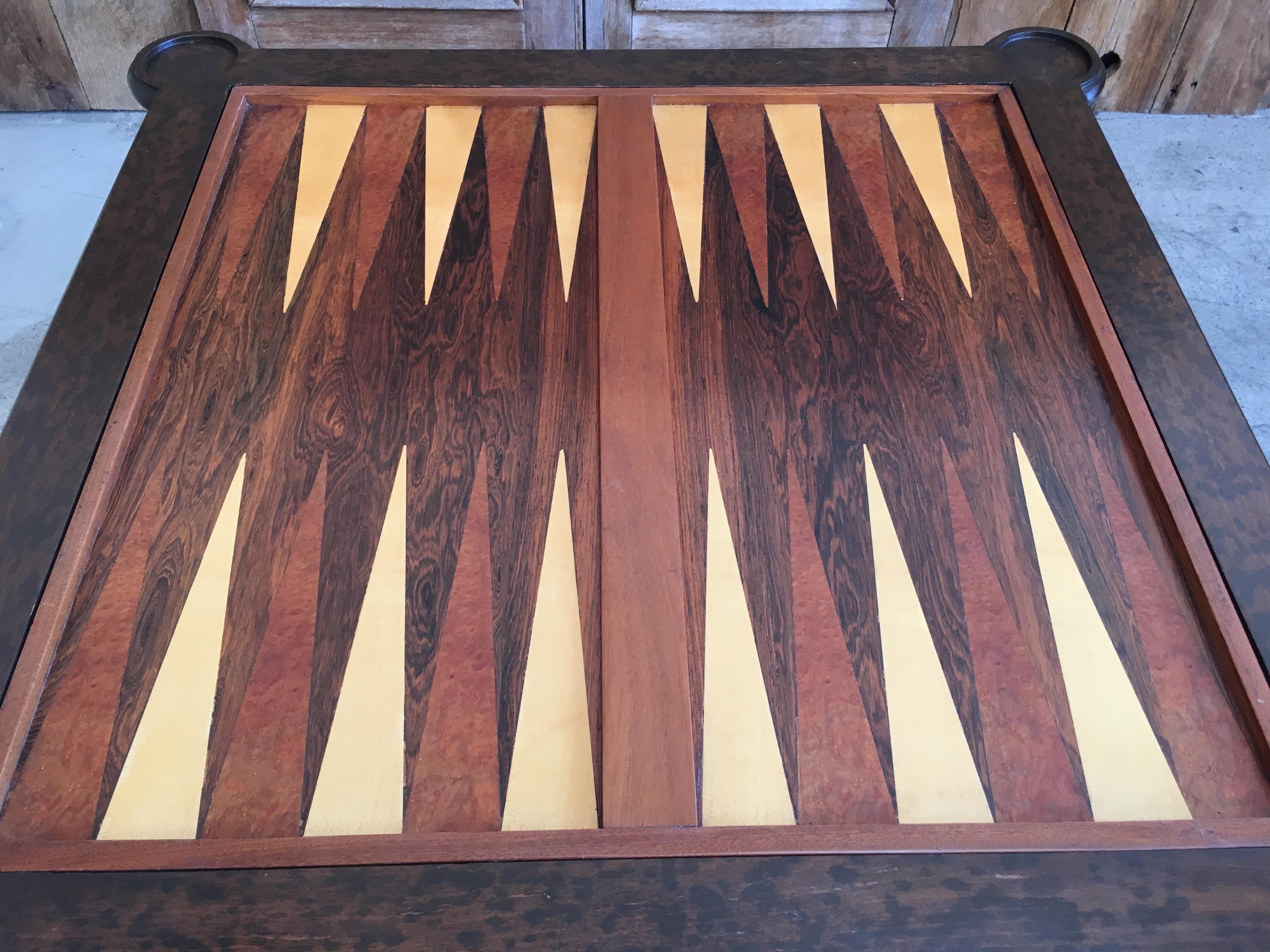 bamboo backgammon table