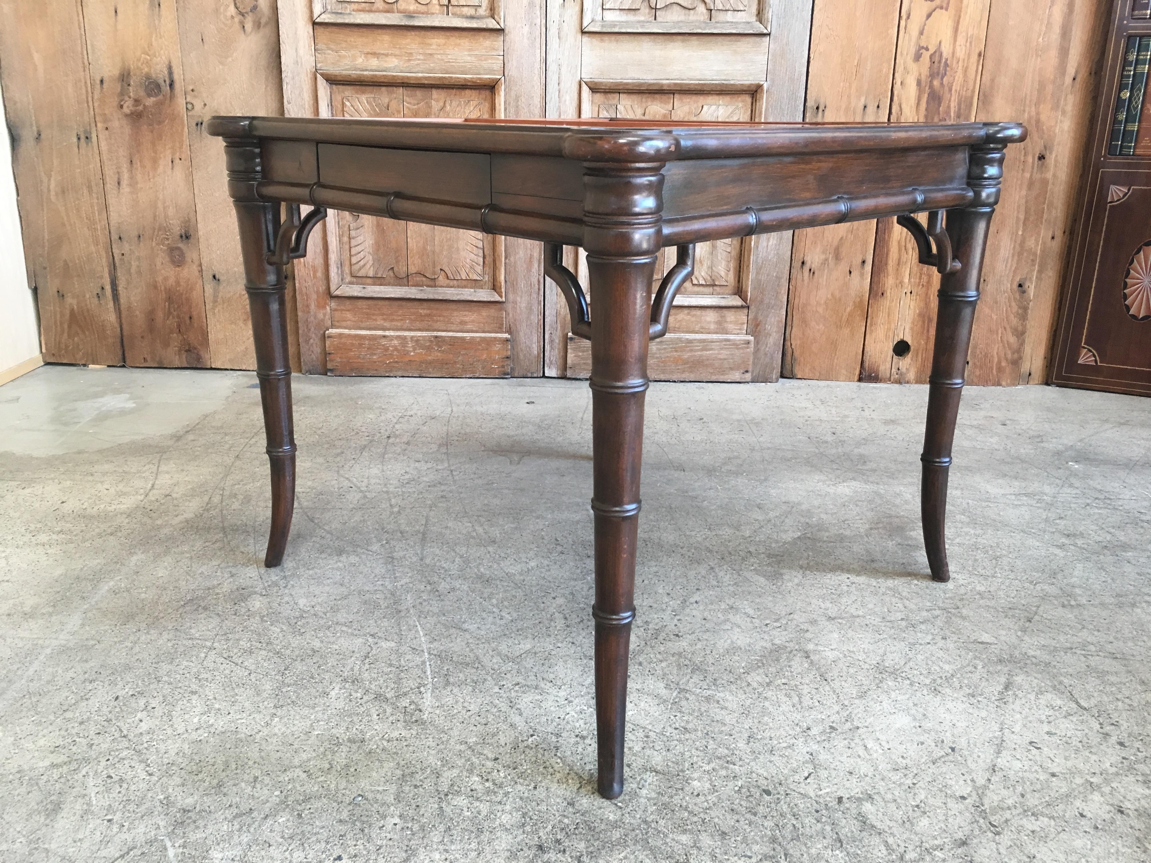 Faux Bamboo Flip-Top Backgammon Table 2