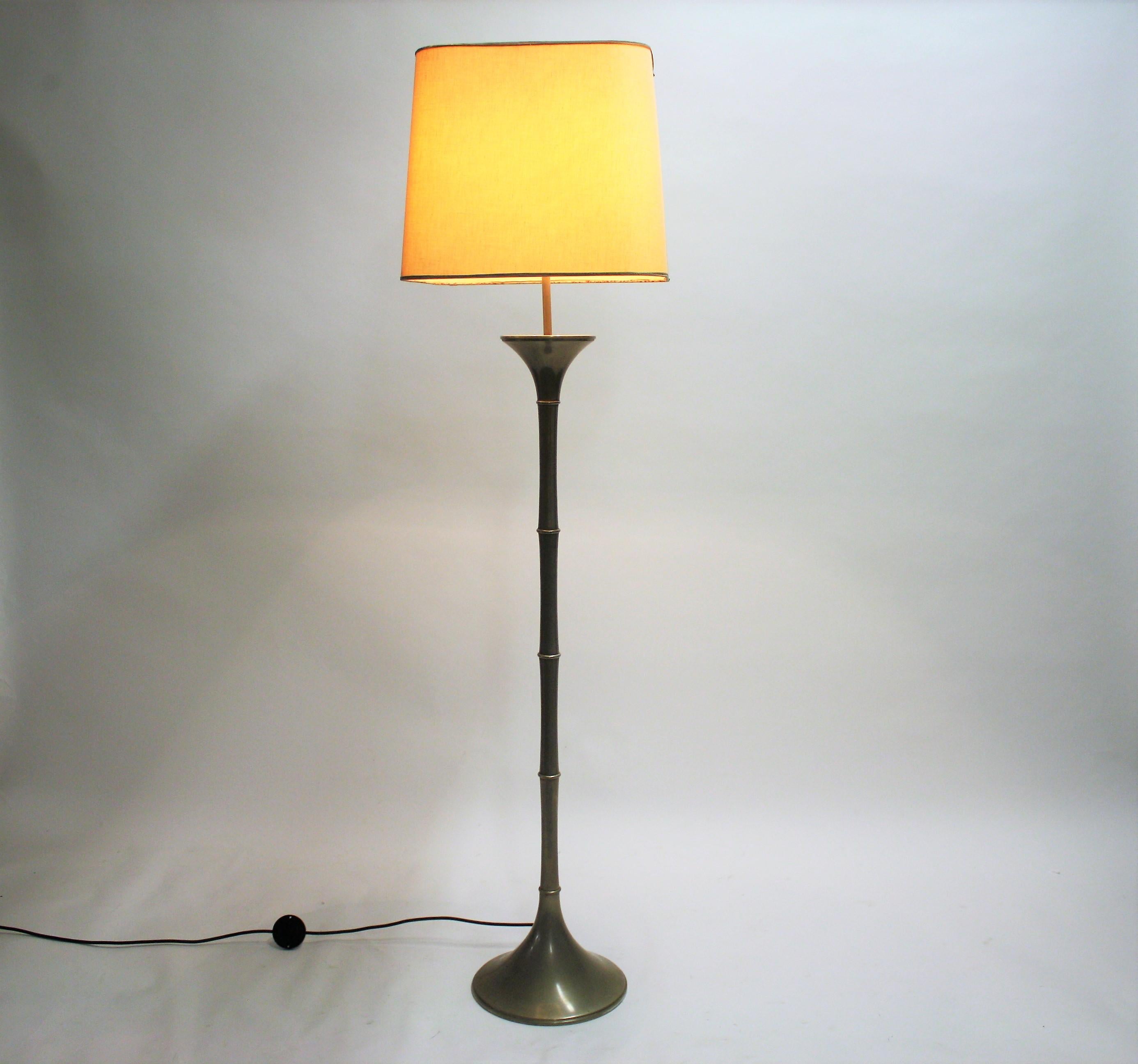 Mid-Century Modern Faux Bamboo Floor Lamp by Ingo Maurer, 1968