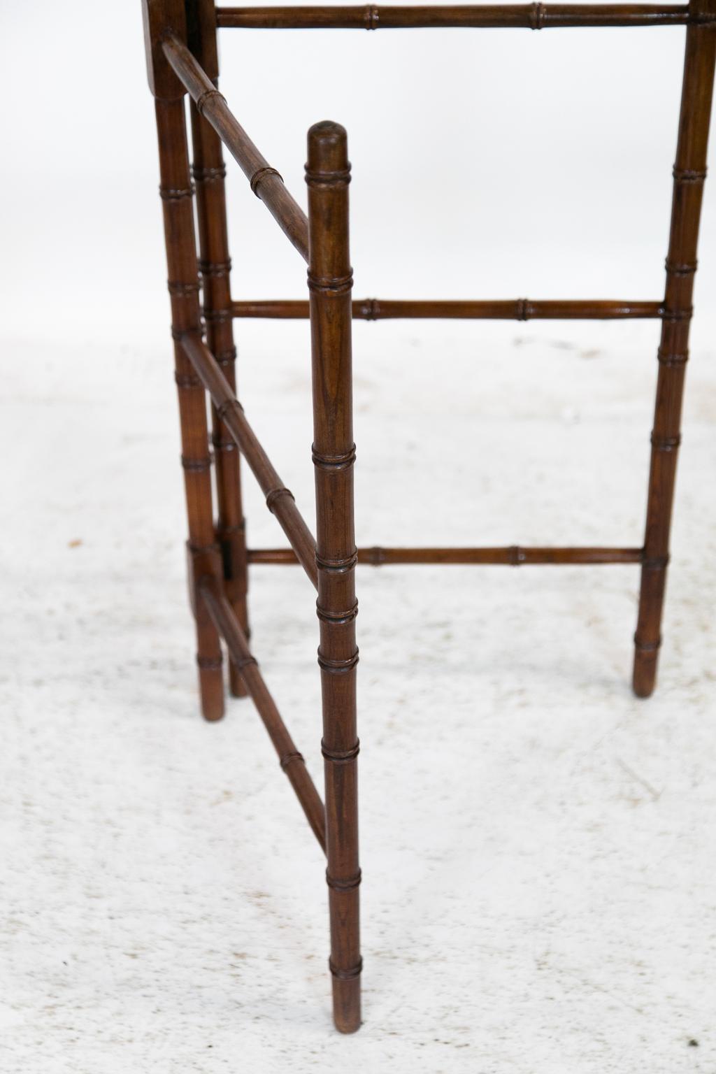 Late 19th Century Faux Bamboo Folding Towel Rack