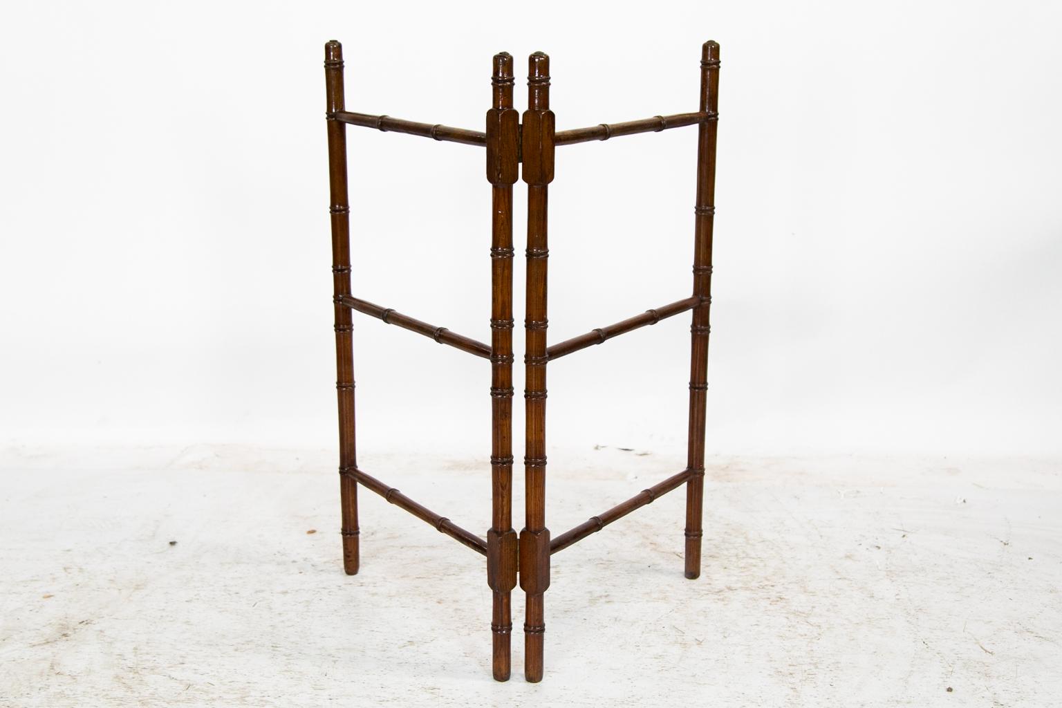 Faux Bamboo Folding Towel Rack 1