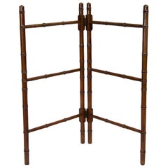 Antique Faux Bamboo Folding Towel Rack