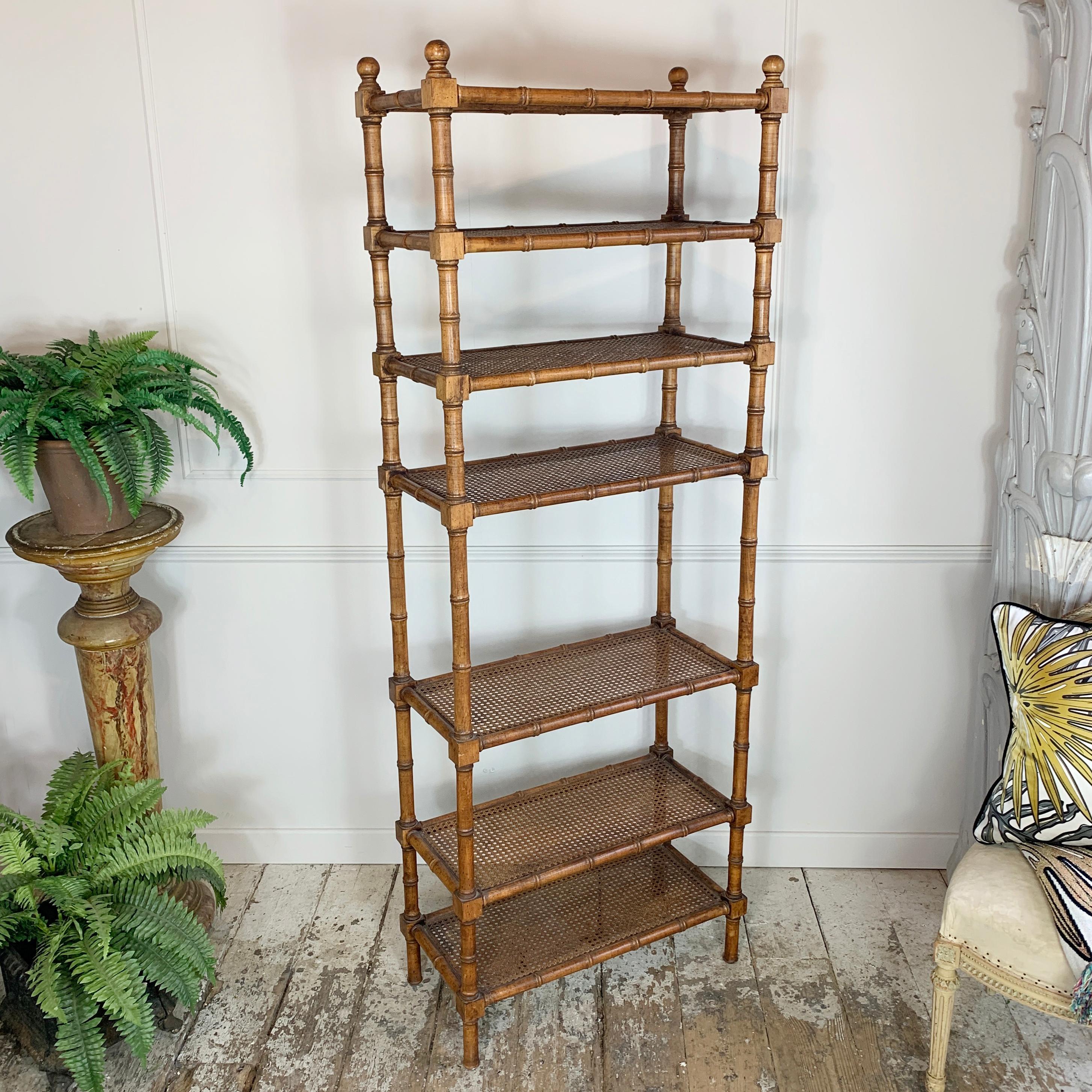 Faux Bamboo French Etagere 4
