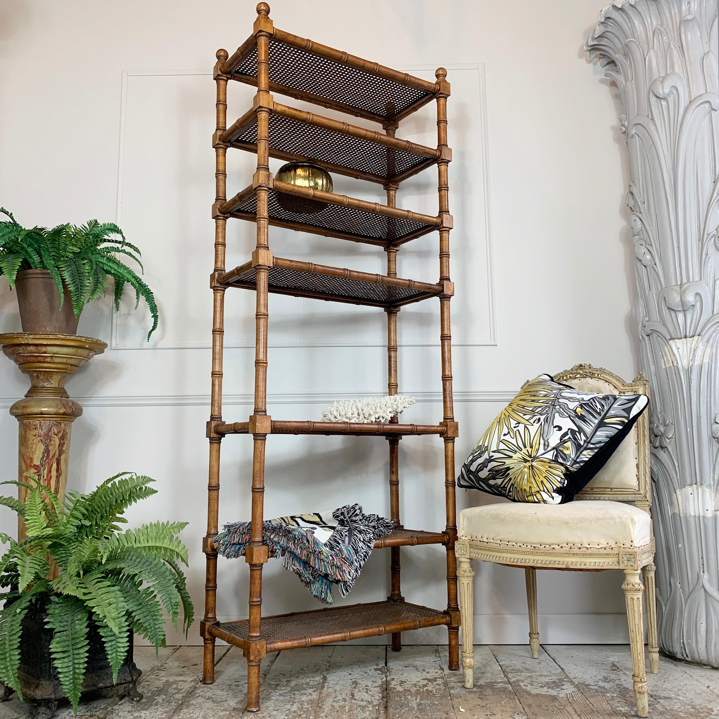 Faux Bamboo French Etagere 6