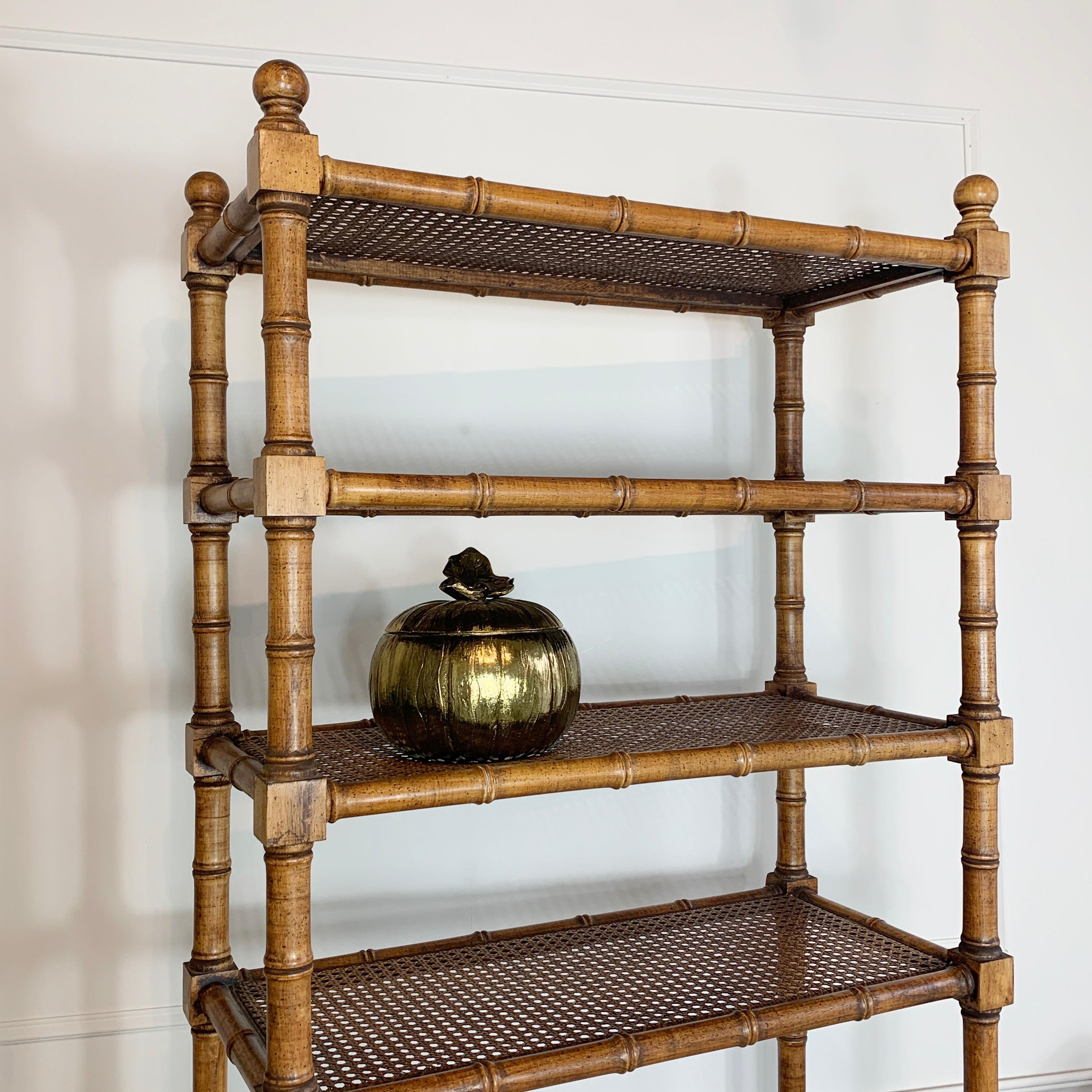 Faux Bois Faux Bamboo French Etagere
