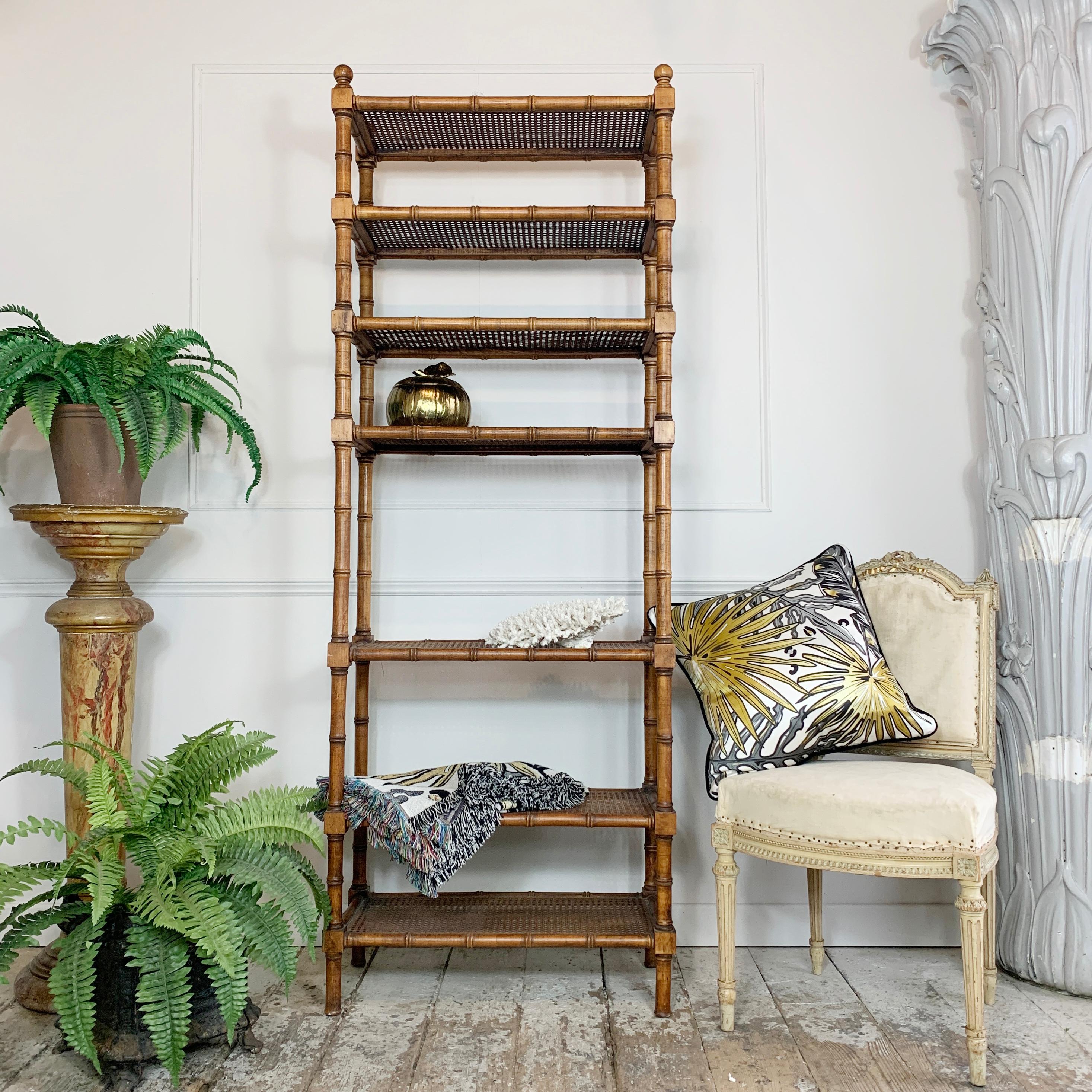 Faux Bamboo French Etagere 1