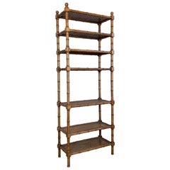 Faux Bamboo French Etagere