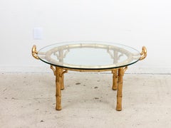 Faux Bamboo Gilt Coffee Table