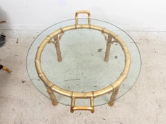 Faux Bamboo Gilt Coffee Table