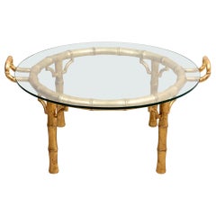 Faux Bamboo Gilt Coffee Table