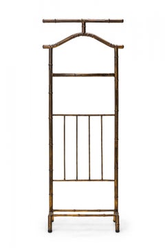 Faux Bamboo Gilt Painted Valet Stand