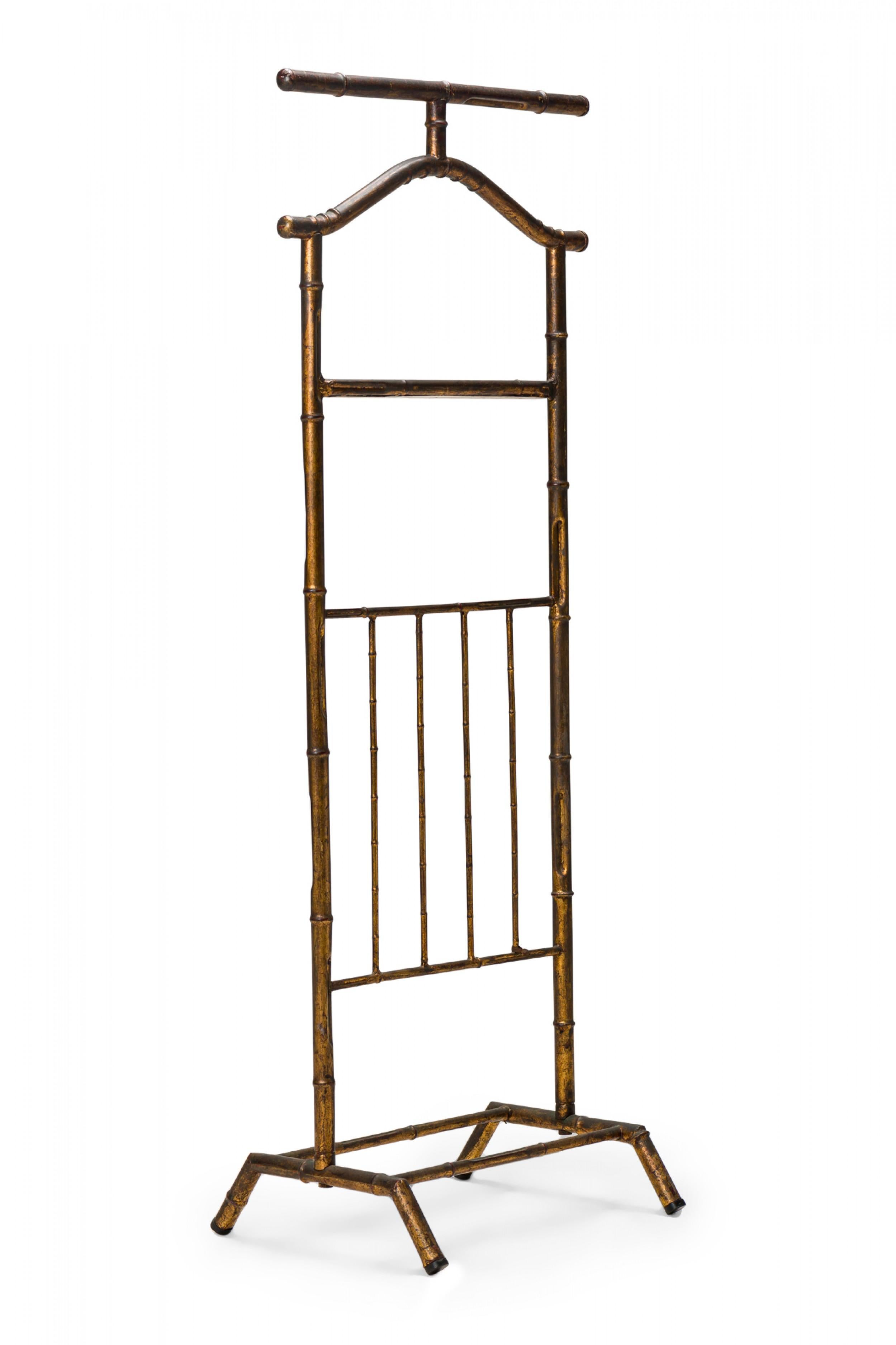 Unknown Faux Bamboo Gilt Painted Valet Stand For Sale