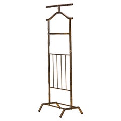 Faux Bamboo Gilt Painted Valet Stand
