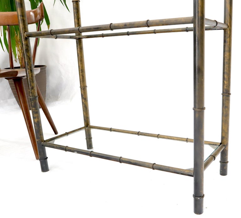Faux Bamboo Gold Gilt Acorn Finials Five Shelves Étagère Shelving Unit Display at 1stDibs gold